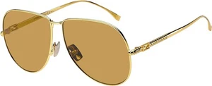 Fendi Sonnenbrille FF0437/S 001 63 mm gelbgoldene/gelborange Gläser - Bild 1 von 1