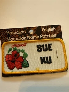 Hawaiian Name Patch, Sue Ku, Vintage, New in Packaging - Picture 1 of 2