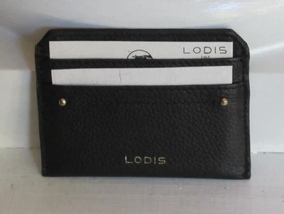 Cartera Lodis Cuero Genuino PROTEGIDA RFID Tarjetero Negra Nueva con Etiquetas Foto 1 de 3
