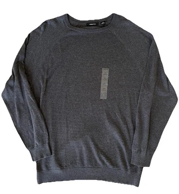 NWT Claiborne Mens Sweater Size XXL Lead Heather Long Sleeve Round Neck - Image 1 of 4