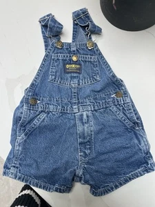 Vintage Made In USA Oshkosh Shortalls 18-24 Months - Picture 1 of 7