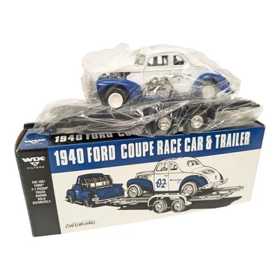 Ford Cupé Ertl 1940 Wix Filtros Coche de Carreras y Banco de Remolque 1/25 Diecast Nuevo en Caja 1995 Foto 1 de 3