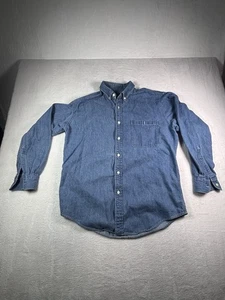 Vintage Ralph Lauren Chaps Denim Button-Up Shirt Long Sleeve Pocket Men's 16 1/2 - Picture 1 of 6