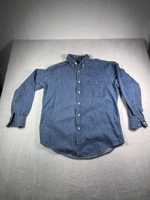 Vintage Ralph Lauren Chaps Denim Button-Up Shirt Long Sleeve Pocket Men's 16 1/2 - Image 1 of 4
