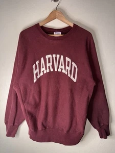 Harvard University Champion Reverse Weave Men’s Size XL Red Vintage 80s 20x.30 - Picture 1 of 9