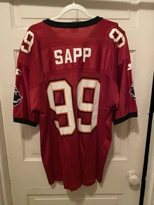 VINTAGE Tampa Bay Buccaneers Jersey Mens XXL 52 Red Starter Warren Sapp #99 90s - Picture 1 of 9