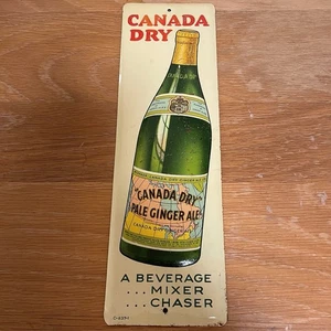 Vintage 1950s Canada Dry Ginger Ale Door Push Sign - Picture 1 of 4