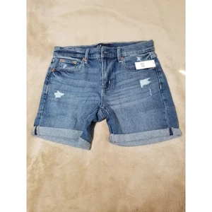 GAP Women's Shorts Denim Stretch Jeans Size 0 / 25 Color Blue NWT - Picture 1 of 12