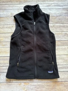 Patagonia Vest Womens Black Synchilla Full Zip Fleece Jacket XS - Picture 1 of 6