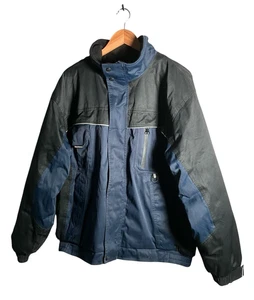 Dickies Eisenhower Coat Mens Size XL Black Blue Padded Utility Workwear Jacket - Picture 1 of 15