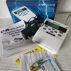 Midland WR-100 All Hazards Alert Weather Radio In Box Works Instructions Adapter - Picture 1 of 12
