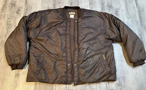 Remington Bomberjacke Herren XL braun gesteppt gefüttert Biker Mantel Druckknopf Jagd USA - Bild 1 von 9