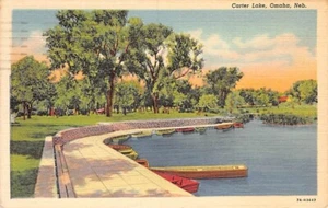 Postkarte NE: Carter Lake, Omaha, Nebraska, Leinen, veröffentlicht 1941 - Bild 1 von 3
