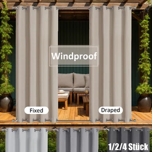 Outdoor Wasserdichter Vorhang Gartenlauben Pavillon Balkon Blickdicht Gardinen - Bild 1 von 55