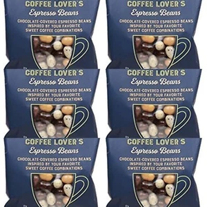 6 Packs Trader Joe's Dark Chocolate Covered Assorted Coffee Beans Espresso 5oz - Picture 1 of 1
