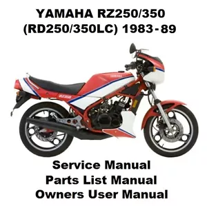 YAMAHA RZ250 RZ350 Owners Workshop Service Repair Parts Manual PDF files RD 350 - Picture 1 of 1