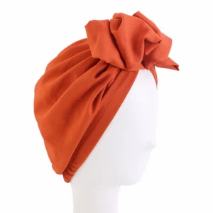 Flower Women Muslim Hijab Bow Turban Chemo Caps Headwear Wrap Beanies Hat Solid - Picture 1 of 23