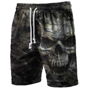 Herren Badehose 3 Camouflage Totenkopf Print Strandshorts schnelltrocknend Outdoor Sport - Bild 1 von 23
