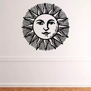 Calcomanía adhesiva de pared Sun With Face v2 transferencia hogar dormitorio vinilo mate Reino Unido - Imagen 1 de 36