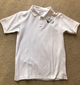 NAUTICA SCHOOL UNIFORM HUSKY STRETCH WHITE SHIRT LARGE 14/16 NWT - Picture 1 of 4