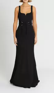 REBECCA VALLANCE Greta Gown in Black Size 14 AU RRP 939 WITH DEFECTS - Picture 1 of 7