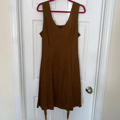 Vestido de lino Lands End sin mangas línea A talla 14 nuevo con etiquetas Foto 1 de 4