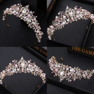 Girl Crystal Tiara Princess Crown Headband Wedding Party Hair Jewelr N3P9 - Picture 1 of 9