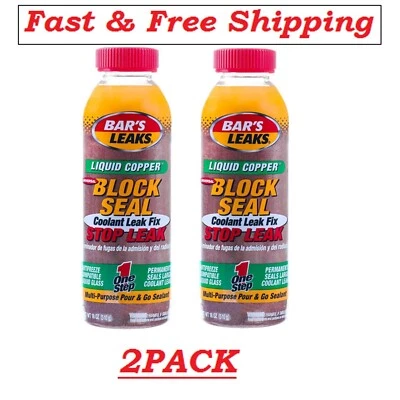 Bar's Leaks 1109 Block Seal Liquid Copper Intake and Radiator Stop Leak 18oz 2pk - Image 1 of 3