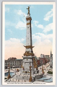 Postal Soldados y Marineros Monumento Indianápolis, Indiana - Imagen 1 de 2