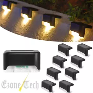 8x Solar Deck Lights Outdoor Step Lights LED Fence Stair Lights for Garden Yard - Picture 1 of 12