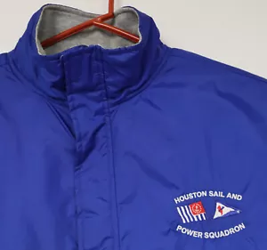 Houston Sail and Power Squadron Full Zip Fleece Windbreaker Jacket Men's XL Blue - Picture 1 of 11