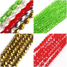 Shiny Crystal Faceted Round Rondelle Bicone Teardrop Beads Jewelry Making 11"