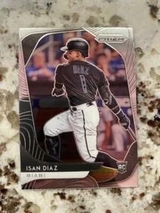 Tarjeta base de novato Panini Prism Prizm 2020 Miami Marlins Isan Diaz #25 - Imagen 1 de 1