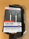 🎶Monster Premium Audio Aux Cable 3.5mm Male to Male - White Silver 4ft 1.2m NEW