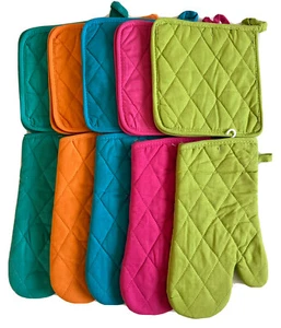 Best Housewarming Gift Ever,Bulk Oven Mitts & Pot Holder For Cooking&Baking-15PC - Picture 1 of 4