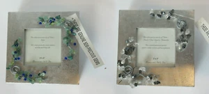Manorisms International Photo Framed Memory Boxes Silver Gem Decorated  (2) - Picture 1 of 12
