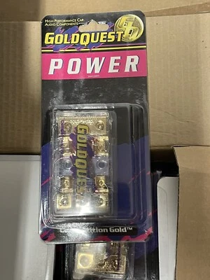Goldquest  3 Way Fuse Holder Power Distribution Block. 4ga In 8ga Out. - Image 1 of 3