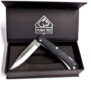 PUMA TEC Slim Line Taschenmesser  AISI 420 Back Lock  G10-Griffschalen Riemenöse - Bild 1 von 4
