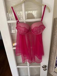 Victoria’s Secret Lingerie 36c. NWOT. Pink lace Very Sexy - Picture 1 of 10