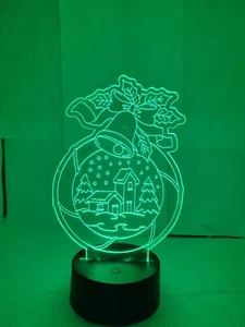 3D Christmas LED Night Light Table Desk Lamp Lights For Kids and adult gifts - Picture 1 of 5