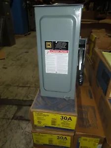 Square D HU361RB Heavy Duty Non-Fused Safety Switch 30A 3P 3W 600V NEMA 3R - Picture 1 of 4