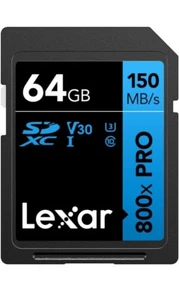 Lexar 150 MB 800x PRO SD Card 64GB, SDXC UHS-I Card - FREE NEXT DAY ✅🚨 - Picture 1 of 7