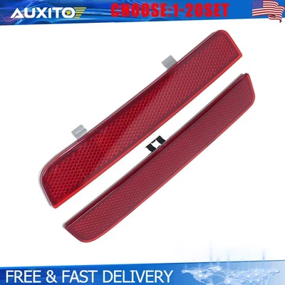 Par de reflectores de parachoques trasero rojo ajuste Land Rover Range Rover L322 2003-2012 2-20X Foto 1 de 4