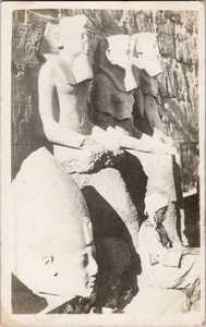 Postcard Statues at the Pyramid of Rameses II Egypt - Picture 1 of 2