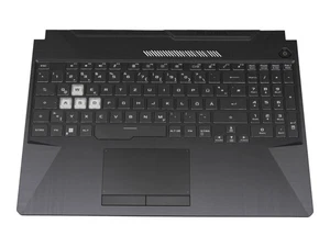 Asus FA506QM original Tastatur DE (deutsch) schwarz/transparent mit Backlight - Afbeelding 1 van 4