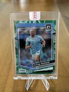 2023-24 Panini Donruss FIFA Erling Haaland #89 Optic Dragon Scale Prizm 8/8 - Picture 1 of 2
