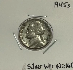 1945 S Jefferson Nickel, 35% argento, nichel da guerra, bassa coniazione! 🔥 - Foto 1 di 2