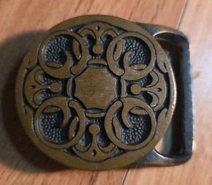 Baldric Tech Ether Guild massive Messing Gürtelschnalle 1975 1,5 Zoll Gürtelbreite - Bild 1 von 5