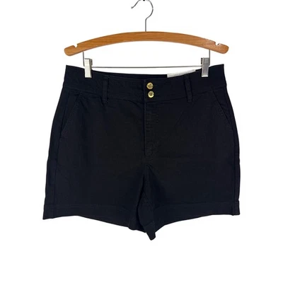 INC International Concepts Women's Black Regular Fit High Rise Denim Shorts - Image 1 of 4