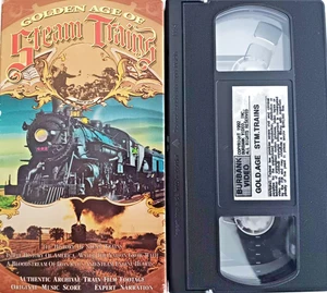 Golden Age of Steam Trains (VHS 1991) Movie Video Archival Railroad Film Footage - Imagen 1 de 2